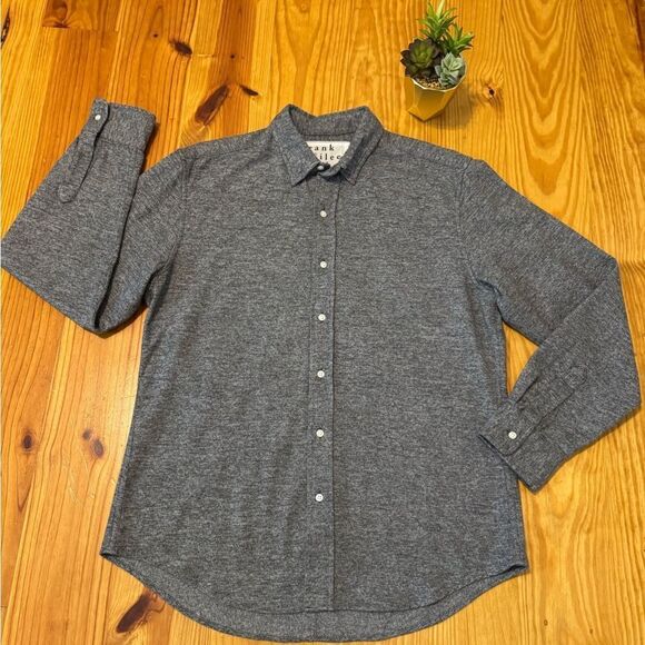 Frank & Eileen Finbar Shirt Mens SM Button Up 100% Cotton Heather Gray Flannel - Picture 1 of 9